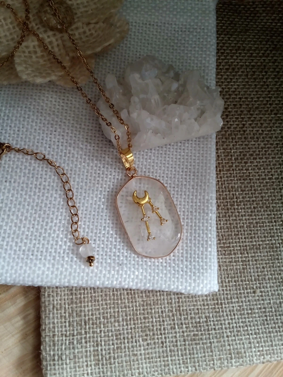 Quartz crystal necklace – photo 3